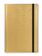 Notes książkowy B5 MARI złoty + gumka czarna