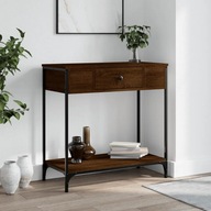 Konzolový stolík hnedý dub 75x34,5x75 cm