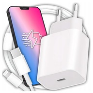 SZYBKA ŁADOWARKA DO IPHONE KOSTKA 25W + KABEL 1M / USB-C - IPHONE LIGHTING