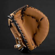 FDBRO Outdoor Sports Brown Black PVC Baseball Catcher Glove Softball Practi