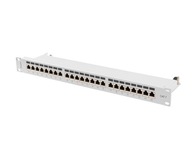 PATCH PANEL 24 PORT 1U 19 KAT.7 EKRANOWANY SZARY