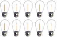 10db E27 LED IZZÓ filament 1W GOLYÓS FÉNYFÜZÉR