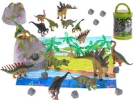 Figúrky zvieratá dinosaury 7ks + podložka a príslušenstvo