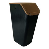 Kosz na Śmieci 35L Pojemnik do Segregacji Odpadów BINI Brązowy BIO + Filtr