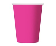 papierové poháre ružové tmavé fuchsie 270ml 6ks