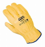 Pracovné rukavice z lícovej kože Juba Žltá Odolnosť EN388/407 9