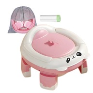 SKLADACÍ TURISTICKÝ NOČNÍK RUŽOVÝ PRE DETI, CESTOVNÁ PRENOSNÁ TOALETA