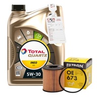 Motorový olej TotalEnergies Quartz Ineo ECS 5 l 5W-30 + Filtron OE 673 Olejový filter