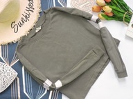 H&M - bluza khaki oversize , lampas r 146/152