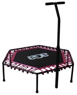 Aga FITNESS Trampolína 130 cm Ružová + držadlo