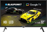 BEZRÁMEČKOVÝ TELEVIZOR BLAUPUNKT 32 PALCŮ LED HD READY SMART GOOGLE TV DVB-T2