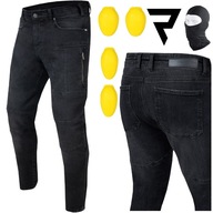 NOHAVICE JEANS REBELHORN RAGE II TAPERED FIT WASHED BLACK W30L34