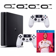 NAJNOWSZA KONSOLA PLAYSTATION 4 PS4 SLIM 1TB 1000GB + 2x PAD | FIFA ZESTAW