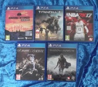 Zestaw5 gier PlayStation 4 PS4 SURVIVING SHADOW, SHADOW WAR NBA i TITANFALL