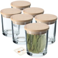 ÉTELTÁROLÓ DOBOZ 245ml ÜVEG FŰSZERTARTÓ RENDSZEREZŐ 6db