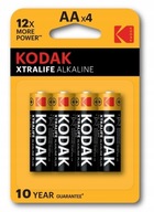 4x BATERIA alkaliczna Kodak XTRALIFE LR6 AA