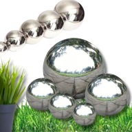 DEKORATÍV TÜKÖRGÖMB KÉSZLET ROZSDAMENTES ACÉLBÓL, KERTDÍSZ, 6 DB!