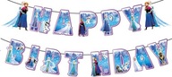 GIRLANDA URODZINOWA BANER ELSA FROZEN KRAINA HAPPY BIRTHDAY URODZINY 230cm