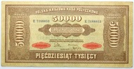 + Polska - BANKNOT - 50000 Marek Polskich 1922 - Seria E - STAN !