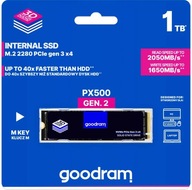 Dysk SSD Goodram SSDPR-PX500-01T-80-G2 1TB M.2 PCIe NVMe 1650/2050MB/s 2280