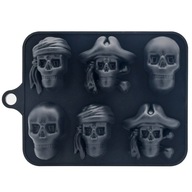 Nová silikónová formička na ľadové kocky pre whisky Skull Shape Výrobník ľadu Forma Ice