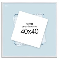 Srebrna ramka na zdjęcia 40x40 cm Rama aluminiowa