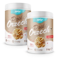 SFD DZIKI ORZECH CRUNCH 1KG MASŁO ORZECHOWE ZESTAW x2 KREM ORZECHOWY FIT