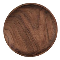 Rustikálny okrúhly tanier na šalát z masívneho dreva 13 cm