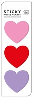 Samolepiace kartičky Srdce 3 farby INT