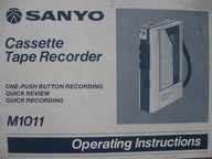 Magnetofon SANYO M1011 Instrukcja obsługi