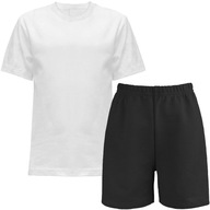 Oblečenie na W-F WF pre chlapca športové tričko a šortky čierne 146