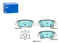 KLOCKI HAMULCOWE CERAMICZNE TYŁZ DODATKAMI HYUNDAI ACCENT IV ACCENT V