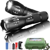 ERŐS KATONAI ZSEBLÁMPA LED CREE XML-T6 ZOOM VÍZÁLLÓ FÉM HATÓTÁVOLSÁG 1KM