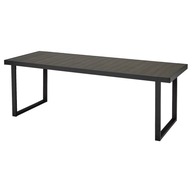 IKEA VARMANSO Záhradný stôl tmavosivý, 224x93 cm