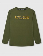 Pepe Jeans NH4 khi KHAKI BLÚZKA S DLHÝM RUKÁVOM LOGO 140