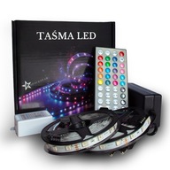 Taśma LED 10M RGB 5050 Bluetooth APLIKACJA PILOT MUZYKA ZESTAW 12V 54 LED/M