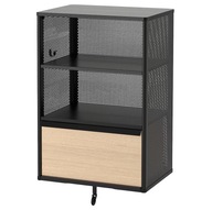 IKEA BEKANT Szafka siatka/czarny 61x101 cm