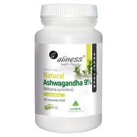 ALINESS ASHWAGANDHA PRÍRODNÁ EXTRAKT 580mg 9% 100 kaps STRES SRDCE PAMÄŤ