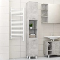 Kúpeľňová skrinka sivá betón 30x30x179 cm drevotrieska
