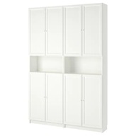 IKEA BILLY OXBERG Regál biely 160x30x237 cm