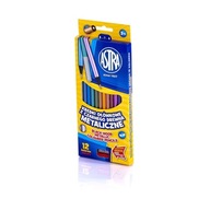 Ceruzkové pastelky okrúhle metalické 12 farieb
