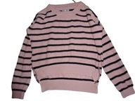 CUBUS krótki sweterek w paski zamki r.158/164