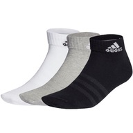 Skarpety adidas Thin and Light Ankle Socks 3P białe, szare, czarne IC1283 4