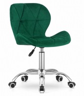Otočná stolička AVOLA zamat - zelená