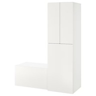 IKEA SMASTAD Szafa biały ze schowkiem 150x57x196cm
