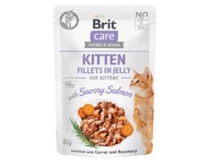 Brit Care, kot, Fillets in jelly Kitten Savory Salmon, 85 g