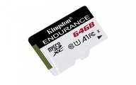 Kingston Karta microSD 64GB Endurance 95/30 MB/s C10 A1 UHS-I | SDCE/64GB