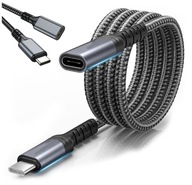 KABEL Przewód Przedłużacz USB-C Żeński Thunderbolt 3 4K 60 Hz 10GB 100W 1M