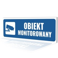 TABLICZKA OBIEKT MONITOROWANY ZNAK OBIEKT MONITOROWANY PCV 10X30