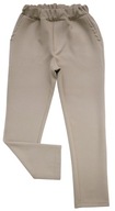 Elegantné chlapčenské nohavice Návštevné Oblekové na Gumičke béžové GAMET 146